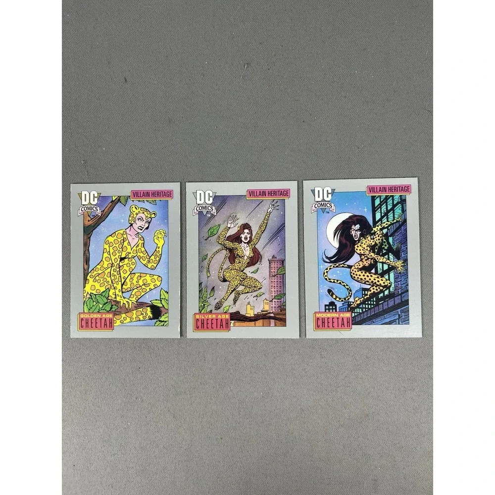 1991 DC Comic Cards CHEETAH Villain Heritage Set Of 3